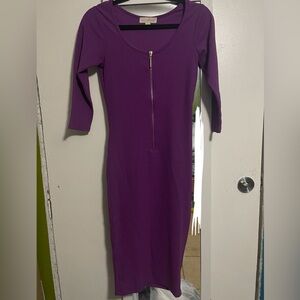 NICKI MINAJ crew half zipper bodycon dress